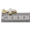 10K Yellow Gold Princess Cut Diamond Mini Cross Domed Pendant 1" Charm 0.60 ct.