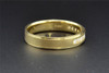 Diamond Brushed Finish Wedding Band 14K Yellow Gold Round Cut Mens Ring 0.25 Ct