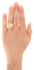 10K Yellow Gold Yellow Diamond Dome Step Shank Pinky Ring Fancy Band 0.49 CT.
