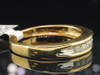 Mens 14K Yellow Gold Round Cut Channel Set Diamond Ring Engagement Wedding Band