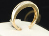 Mens 14K Yellow Gold Round Cut Channel Set Diamond Ring Engagement Wedding Band
