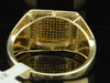 Yellow Diamond Pinky Ring 10K Yellow Gold 0.26 CT Statement Pave Band