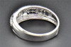 Diamond Wedding Band 10K White Gold Round Cut Mens Pave Ring 0.25 Ct