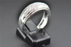 Diamond Wedding Band 10K White Gold Round Cut Mens Pave Ring 0.25 Ct
