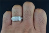 Diamond Wedding Band 10K White Gold Round Cut Mens Pave Ring 0.25 Ct