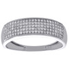 10K White Gold Round Diamond Mens Wedding Band Pave Set Engagement Ring 0.33 Ct.