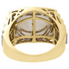 10K Yellow Gold Round Diamond Raised 3D Cross Mens Pinky Ring Band 0.58 ct.