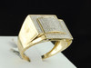 Mens 10K Yellow Gold Diamond Pinky Ring 1/2 Ct. Designer Engagement Wedding Band