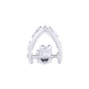 Dancing Diamond Pendant Charm Ladies 10K White Gold Necklace 0.04 CT.