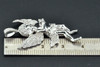 Diamond Mini Angel 3D Pendant .925 Sterling Silver White Finish Charm 0.55 CT