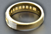 Diamond Wedding Band 14K Two Tone Gold Princess Cut 1.24 Ct Men's Ring