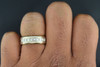 Diamond Wedding Band 14K Two Tone Gold Princess Cut 1.24 Ct Men's Ring