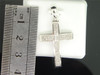 Ladies 10K White Gold Pave Set Cross Diamond Pendant Charm For Necklace 0.25 Ct.