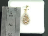 Brown Diamond Teardrop Pendant Ladies 10K Yellow Gold Round Cut Charm 0.81 Tcw.