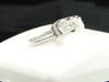 Ladies 10K White Gold Designer Ribbon Diamond Pendant Charm For Necklace .10 Ct.