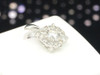Solitaire Diamond Pendant Charm Ladies Round Cut Halo 14K White Gold 1 Tcw.