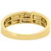 Diamond Wedding Band 10K Yellow Gold Round Men's Anniversary Ring 0.06 Ct.