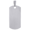 Stainless Steel Round Cut Diamond Engravable Dog Tag Pendant Charm 0.60 Ct.