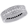 Diamond Engagement Ring Wedding Band Mens 14K White Gold Round Cut White 2.05 ct