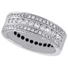 Diamond Engagement Ring Wedding Band Mens 14K White Gold Round Cut White 2.05 ct