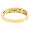 Diamond Wedding Band Mens 10K Yellow Gold Round Pave Engagement Ring 0.42 Tcw.