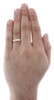 Diamond Wedding Band Mens 10K Yellow Gold Round Pave Engagement Ring 0.42 Tcw.