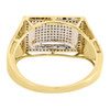 10K Yellow Gold Mens Diamond Pinky Ring Round Cut Pave Set Domed Top  0.25 Ct.