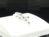 Blue Diamond Cross Pendant Ladies 10K White Gold Round Religious Charm 1/4 Tcw.