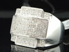 Diamond Fashion Pinky Ring .925 Sterling Silver Pave Domed Designer Band .70 Ct.