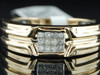MENS PRINCESS CUT DIAMOND WEDDING ENGAGEMENT BAND RING