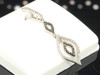 Black Diamond Teardrop Pendant Ladies 10K White Gold Round Pave Charm 1/4 Tcw.