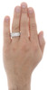 Mens 10K White Gold Round Diamond Wedding Band Ring 9.25mm Bezel Set 1.75 Ct.