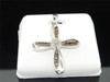 Ladies .925 Sterling Silver Cross Jesus Brown Diamond Pendant Charm For Necklace
