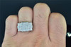 Mens 10K White Gold Round Cut Pave Diamond Fashion Designer Pinky Ring 0.60 Ct.