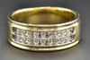 Diamond Wedding Band 14K Yellow Gold Round Cut Mens Channel Setting Ring 0.51 Ct