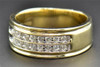 Diamond Wedding Band 14K Yellow Gold Round Cut Mens Channel Setting Ring 0.51 Ct