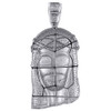 Genuine Pave Diamond Jesus Piece Charm 10K White Gold 2.50" Pendant 3.05 Ct.