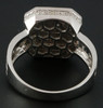 Diamond Statement Pink Ring Mens 10k White Gold Round Cut Pave Band 1.30 Ct.