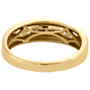 10K Yellow Gold Round Diamond 7 Stone Channel Set Wedding Band Mens Ring 3/4 CT.