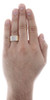 Diamond Wedding Band Mens 10K Yellow Gold Square Pave Pinky Ring  0.35 Tcw.