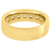 14K Yellow Gold Mens Round Cut Channel Set Diamond Wedding Band Ring 1.50 Ct.