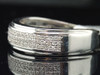 Wedding Band Round Diamond .925 Sterling Silver Mens Pave Ring 0.35 Ct.