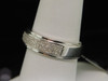 Wedding Band Round Diamond .925 Sterling Silver Mens Pave Ring 0.35 Ct.