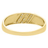 10K Yellow Gold Mens Diamond Wedding Band 3 Row Engagement Ring 0.13 Ct.