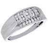 10K White Gold Diamond Wedding Band Mens Channel Set 9mm Engagement Ring 1/2 Ct