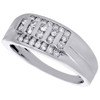 10K White Gold Diamond Wedding Band Mens Channel Set 9mm Engagement Ring 1/2 Ct