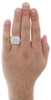 10K White Gold Mens Round Diamond Fluted Bezel Set Designer Pinky Ring 0.50 Ct.