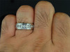 Diamond Ring Mens 10K White Gold Round Cut Engagement Wedding Band 1.05 Ct.