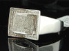 Diamond Pinky Ring Mens 10k White Gold Designer Fashion Statement Band 0.50 Ct.