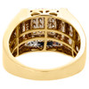 10-karätiger Gelbgold-Diamant-Stufenring mit quadratischem Ring und Statement-Ring am kleinen Finger, 0,97 ct